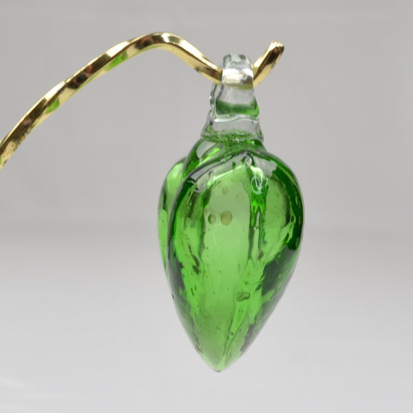Blown Art Glass Heart Figurine Ornament Pendant - Small Murano Style 2.5"