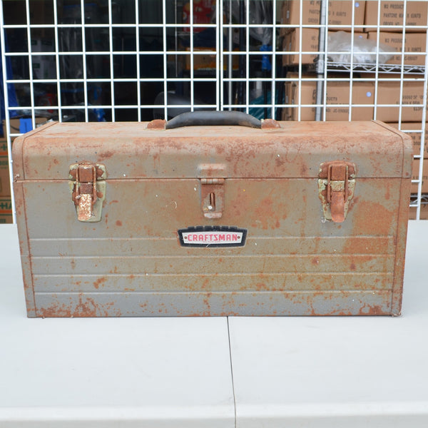 Vintage Craftsman Gray Toolbox - Rusty 20"