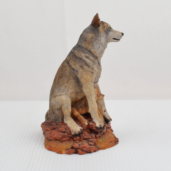 Hamilton Wolf Sculpture Figurine Timid Trio, Wolves of the Wilderness Collection