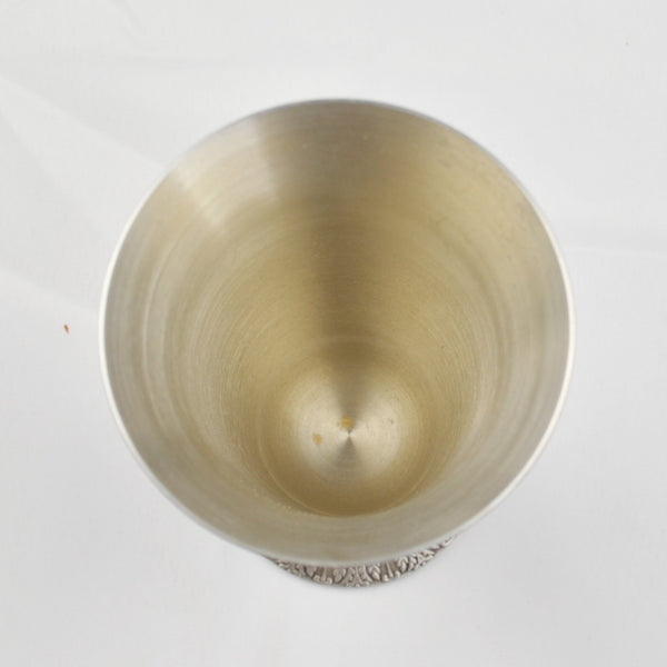 OLWE 94% Pewter 8 in. Chalice Goblet - W Germany Wine Cup - Embossed