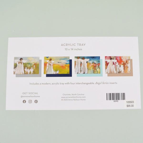 Anne Neilson Home Acrylic Tray With Interchangeable Angel Art Inserts