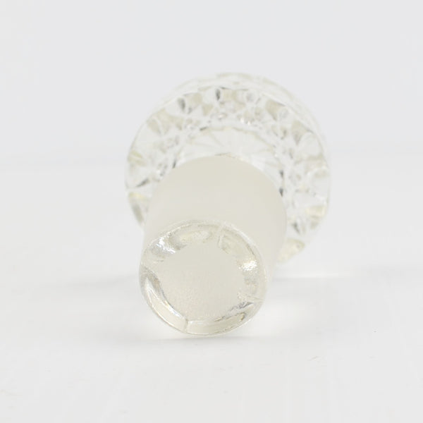 Vintage Crystal Cut Glass Decanter Bottle Stopper - Topper Only, Round 2.25"