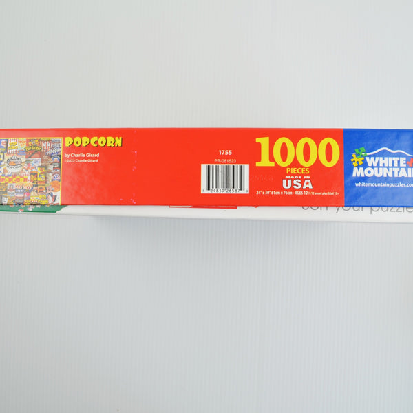 White Mountain Collage Puzzle - Popcorn 1000 Piece Jigsaw Puzzle - 24 X 30