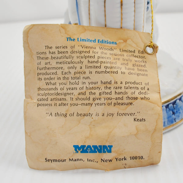 Vintage Vienna Woods By Mann Fine China Figurine Girl Goat Boy Flute Japan Tags