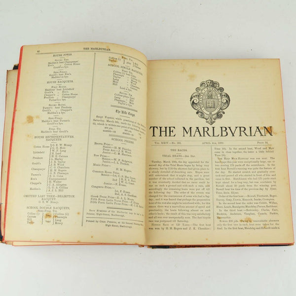 The Marlburian Antique Marlborough College History Records 1889 Rifle Corps