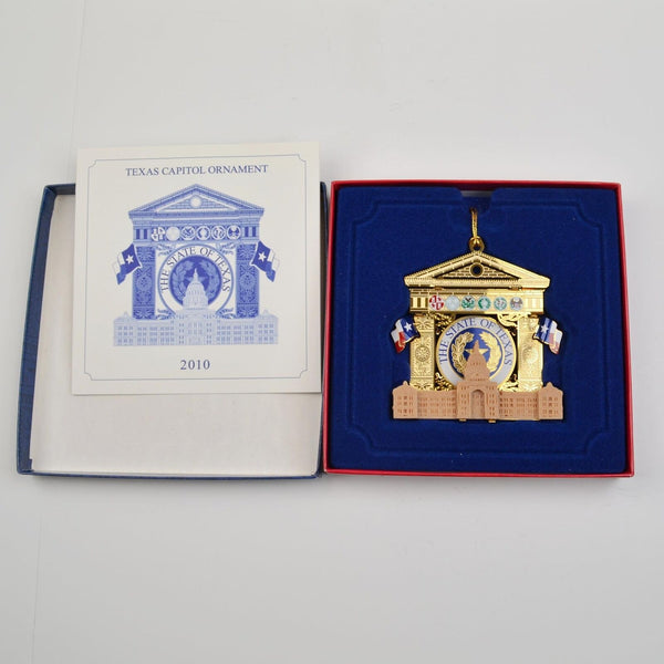 2010 Texas State Capitol Ornament With Box & Pamphlet - Christmas Holiday - NEW