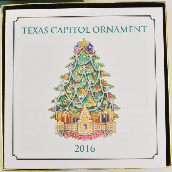 2016 Texas State Capitol Ornament - Booklet - Texas Capitol Christmas Tree NEW