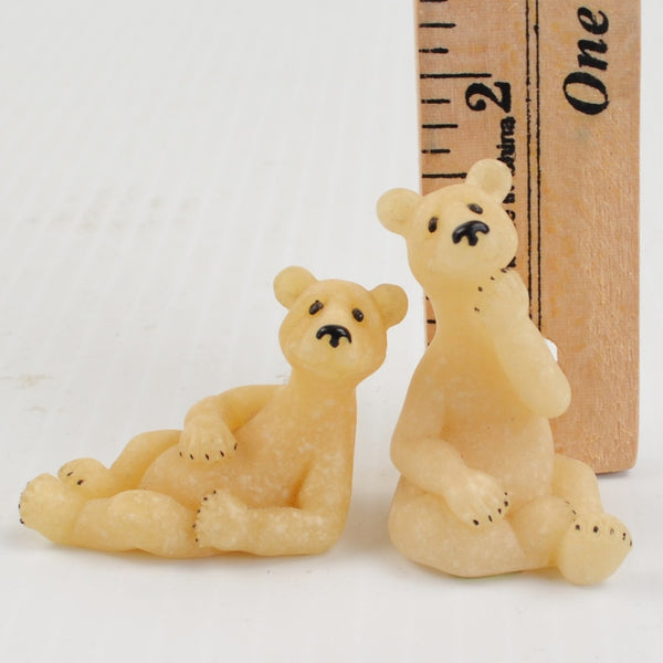 Second Nature Design Quarry Critters Miniature Polar Bear Figurines - Lot of 2