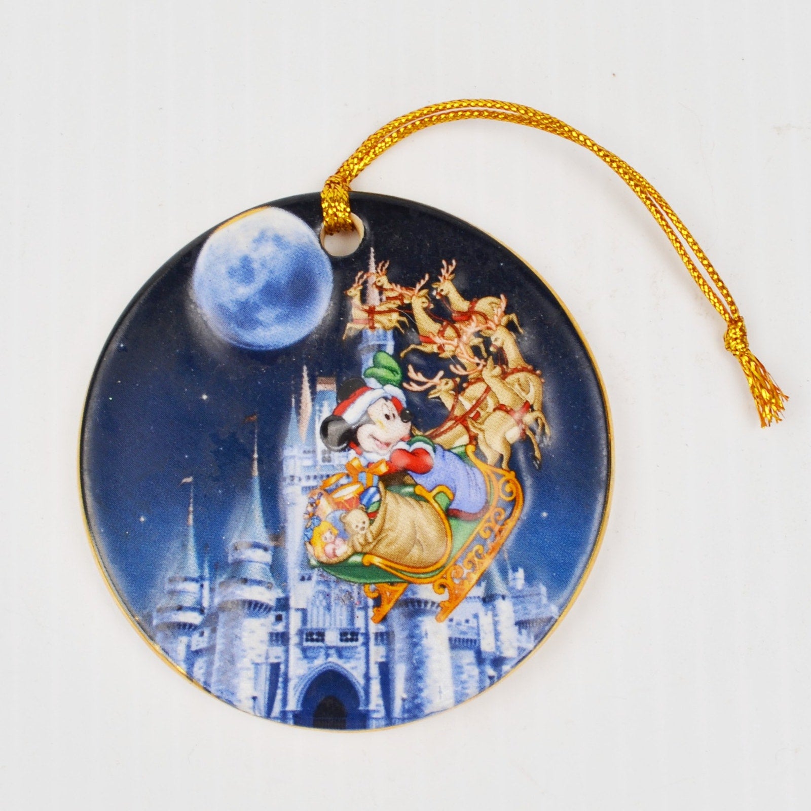Walt Disney World Magical Holiday Season Ornament Embossed - Mickey Santa Sleigh