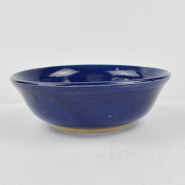 Studio Art Pottery Bowl Fish Design, Hand Thrown, Artist Signed 6" Blue Dish