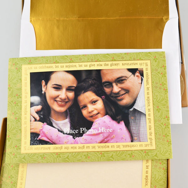 Lot of 2 Photo Holder Christmas Holiday Cards With Envelopes For 4x6 Photo - NEW