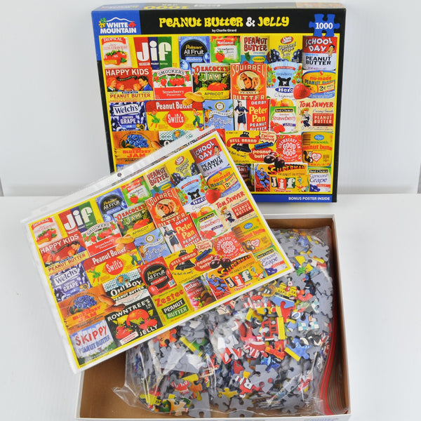 White Mountain Collage Puzzle - Peanut Butter & Jelly 1000 Piece Jigsaw Puzzle