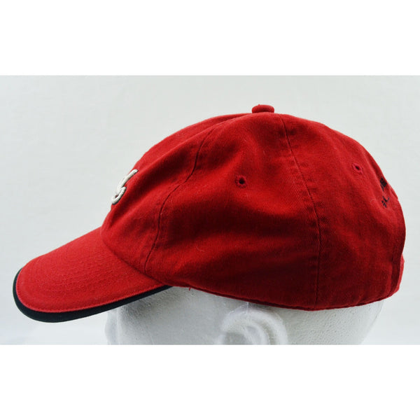 Izod Golf Hat Baseball Cap Red Embroidered front Logo and Back