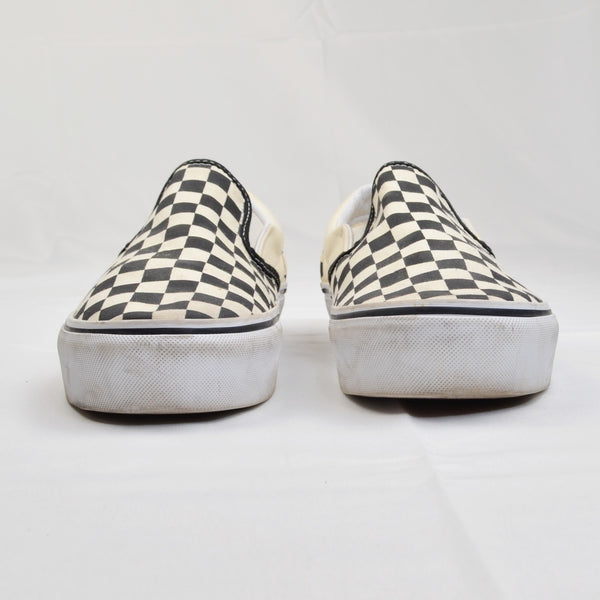 Vans Classic Slip On Sneakers Checker Board Black & White Men’s 8.5 Women’s 10