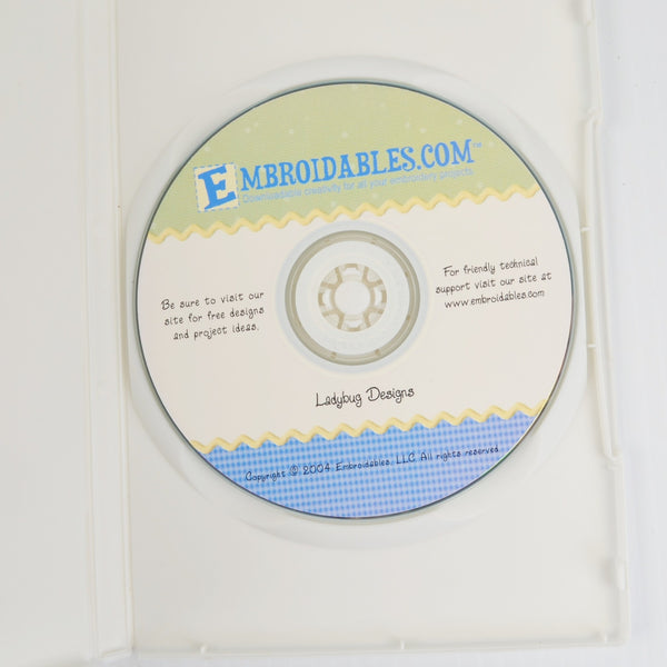 Daisy, Ladybug, Garden Machine Embroidery CD Designs by Renae Lindgren Lot of 2