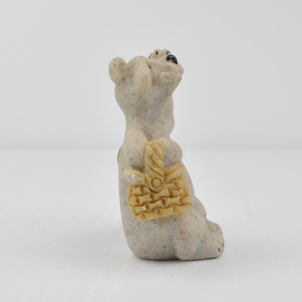 Second Nature Design Quarry Critters Blossom Bear - Picnic Bear Figurine 2003
