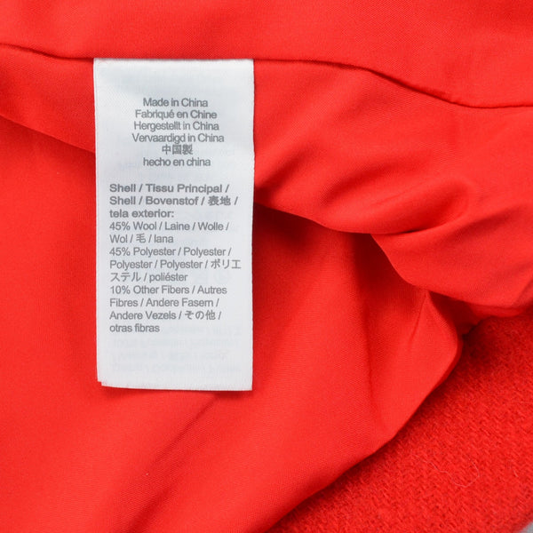 J. Crew Women’s Red Peacoat Wool Blend Size 16 Double Breasted Stadium Coat