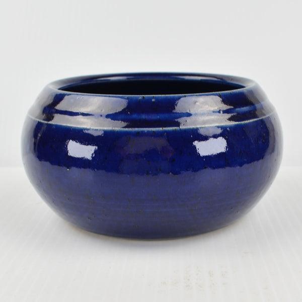 Handmade Studio Art Pottery Bowl, Hand Thrown, Artist Signed 5.5" Blue Dish