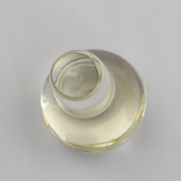 Vintage Clear Glass Crystal Ball Bottle Stopper / Decanter Topper