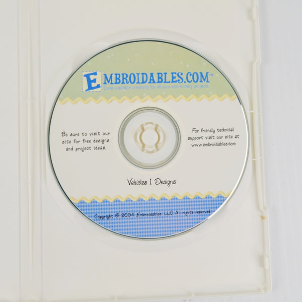 All Boy, Vehicles Embroidery Designs Lot of 2 CDs by Jone Hallmark, My Minds Eye