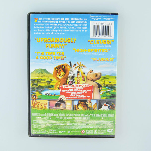 Lot of 4 Madagascar DVD 1, 2, Christmas, Penguins - Ben Stiller, Chris Rock