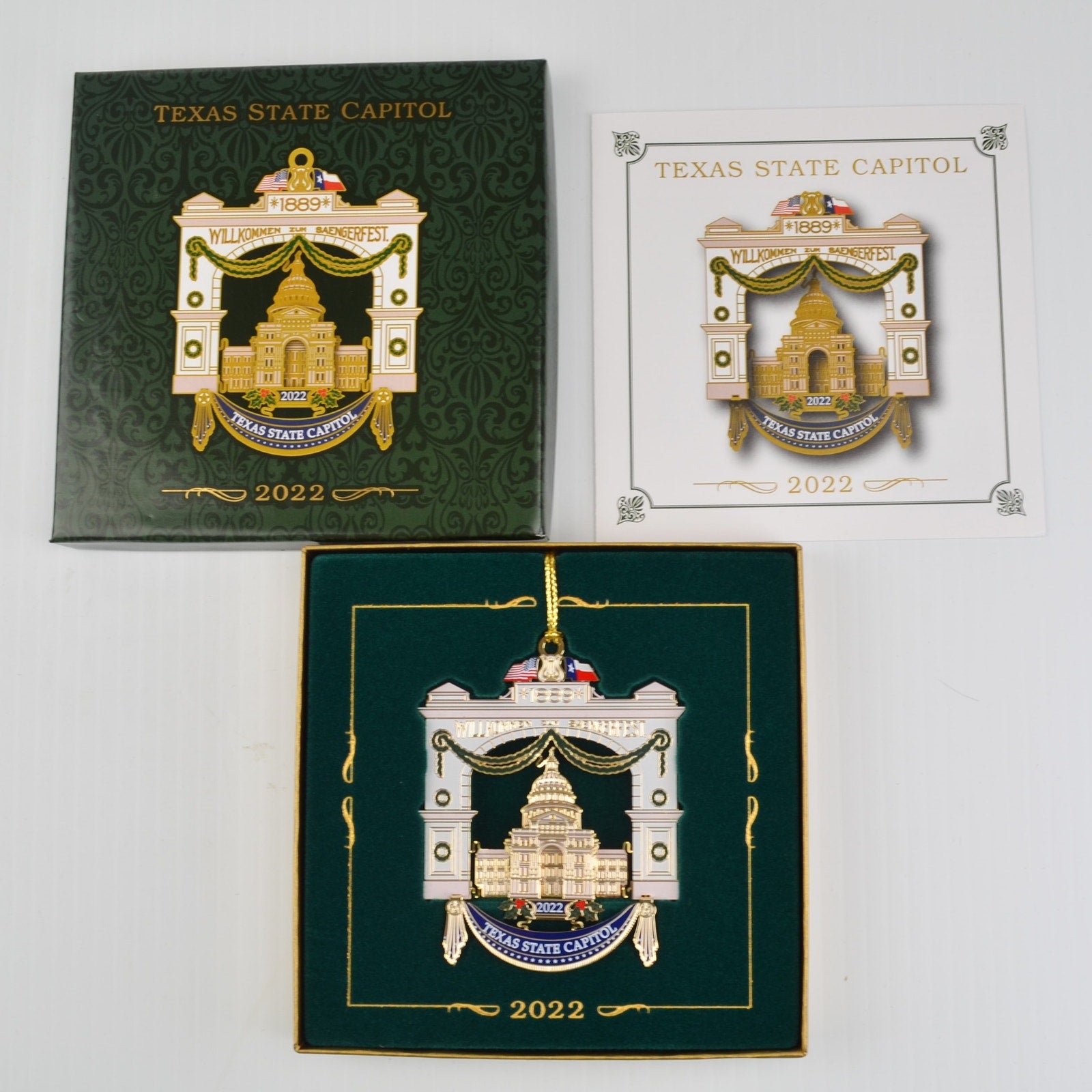 2022 Texas State Capitol Ornament - Booklet - Welcome to Songfest Arch - NEW