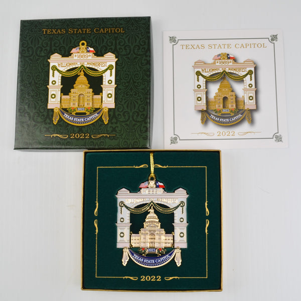 2022 Texas State Capitol Ornament - Booklet - Welcome to Songfest Arch - NEW