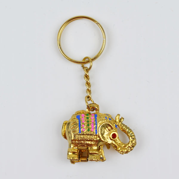 Elephant Locket Pendant Pill Box Key Chain Bangkok Thailand Souvenir (1127)