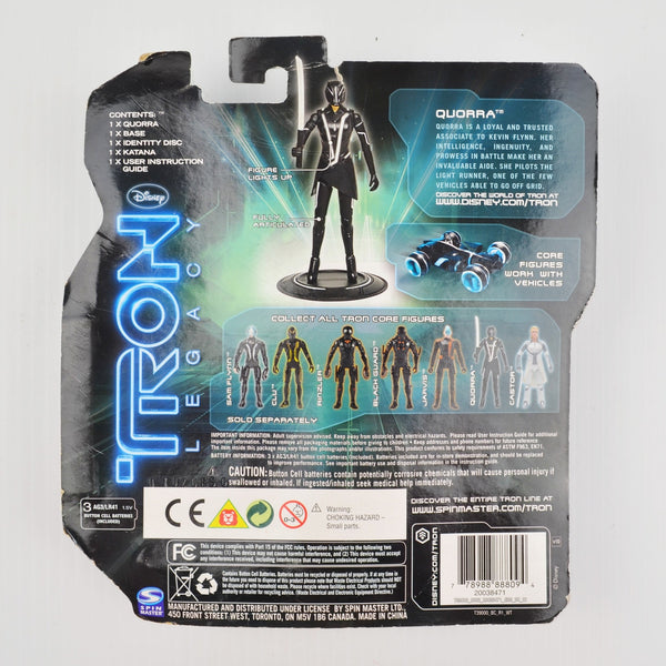2010 Spin Master Disney's TRON LEGACY Movie 4" QUORRA Figure Complete