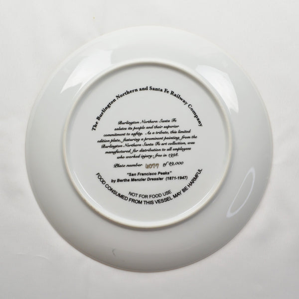 BNSF Railway Collector Plate San Francisco Peaks 1998 Santa Fe Railroad Safety