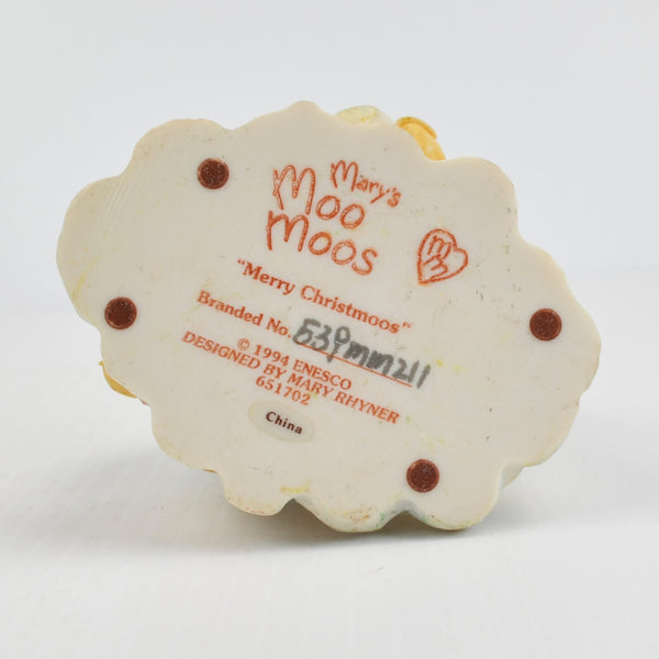 Mary’s Moo Moos “Merry Christmoos” 1994 Enesco Christmas Cow Friends Figurine