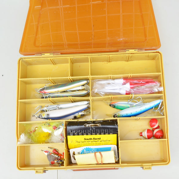 2 Sided Plano Magnum Fishing Lure Storage Box With Lures + Single Sided Lure Box