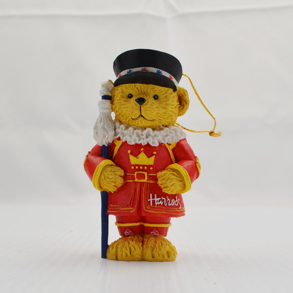 Vintage Harrods Teddy Bear Ornament Beefeater Guard Christmas London Holiday