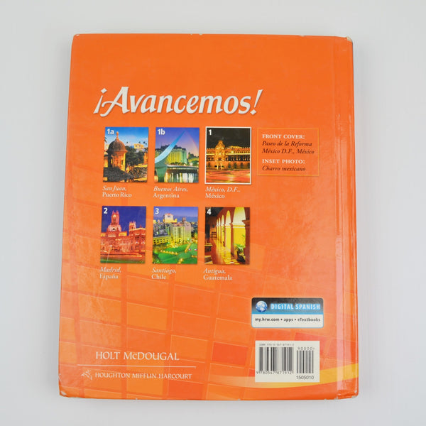 Avancemos! Spanish 1 Student Text by Holt McDougal - 2013 Hardcover (1107)