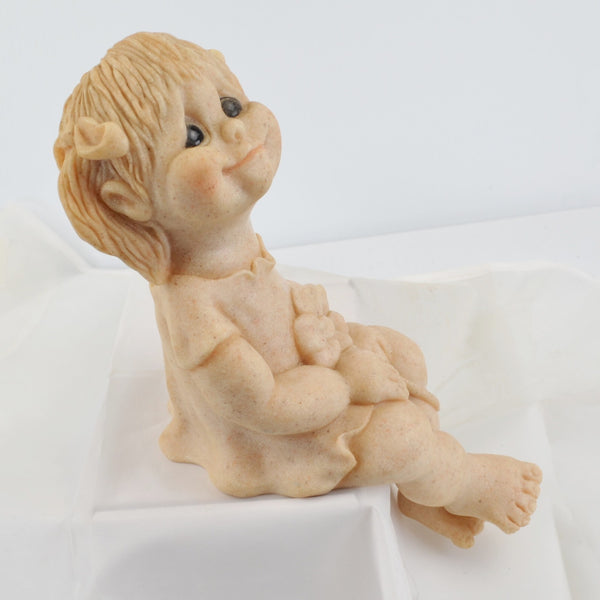 Caroline Quarry Kids Girl Shelf Sitter Second Nature Design 2001 Whimsical Stone