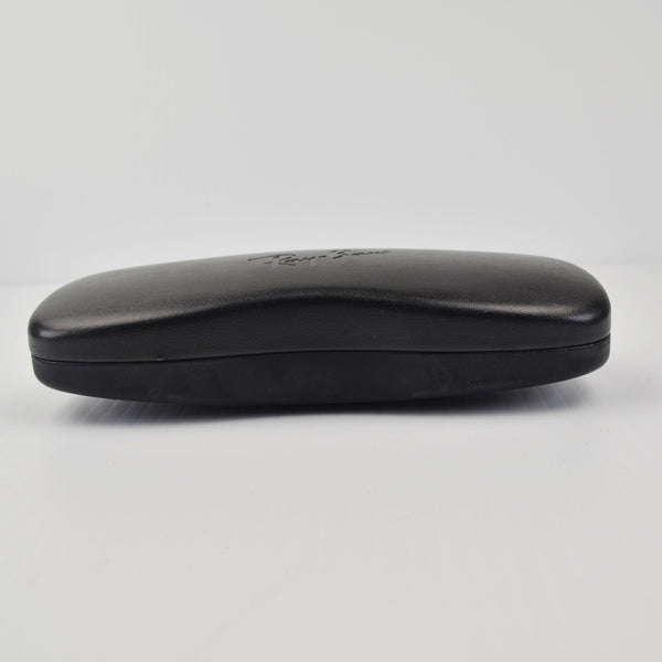 Ray Ban Sunglass Case - Black Leather Hard Shell - Snap Clamshell Glasses Case