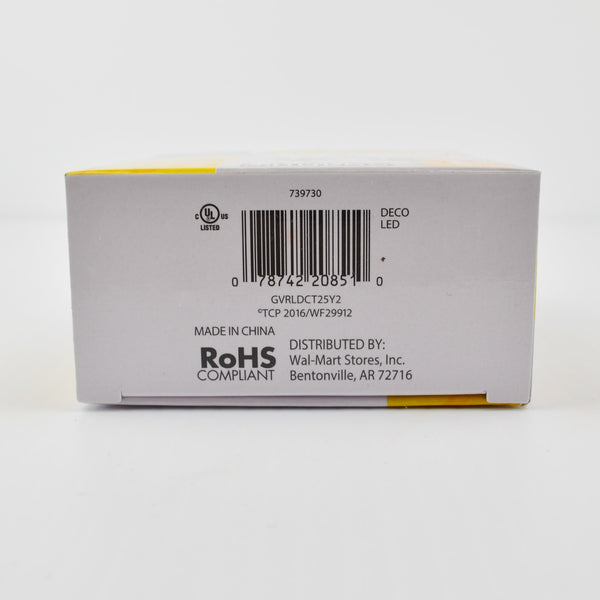 LED Yellow 2 Replacement Light Bulbs E12 Candelabra Base, Not Dimmable 9 Yr Life
