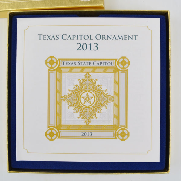 2013 Texas State Capitol Ornament - Booklet - Capitol Chamber Skylights - NEW