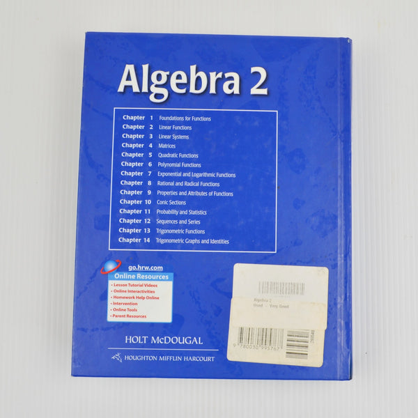 Holt McDougal Algebra 2 Student Text by Holt McDougal - 2011 (A5)
