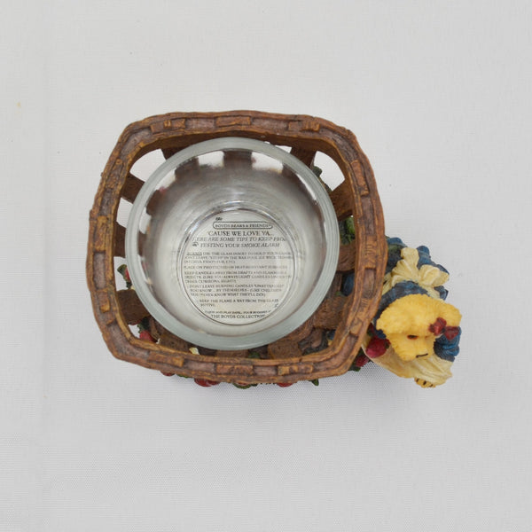 Boyds Bears Miss Bearypickins Candle Votive Holder - Strawberries Basket