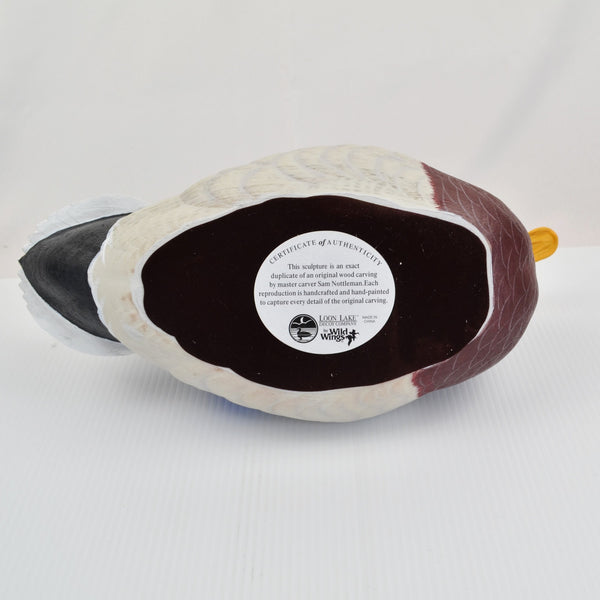 Sam Nottleman Swan Lake Mallord Duck Decoy - Loon Lake by Wild Wings - 5114