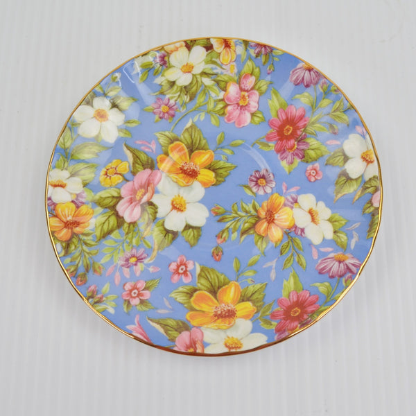 Set of 4 Bethany Floral Saucer Plates 5.5" Staffordshire England Fine Bone China