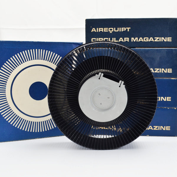 Vintage Airequipt Circular Slide Magazine Carousel Holds 100 Slides Lot of 5