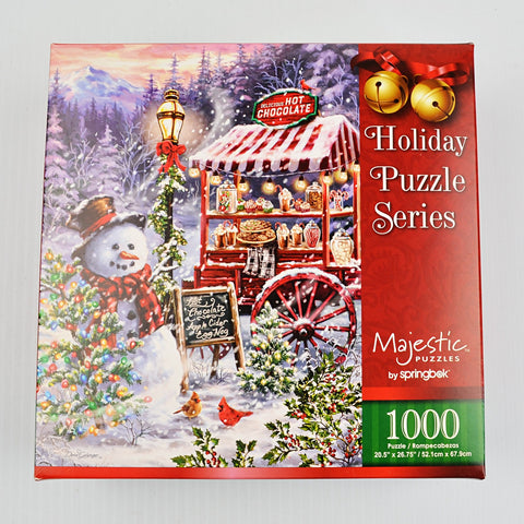 Springbok Holiday Puzzle Series - Snowman Hot Chocolate 1000 Piece Jigsaw Puzzle