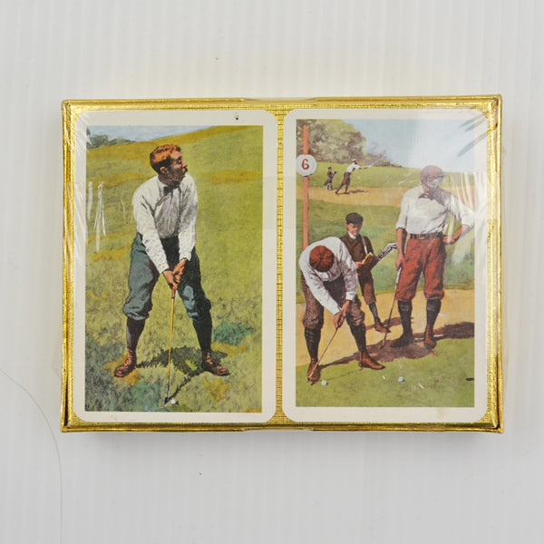Piatnik Vintage Golf Playing Cards Double Deck Austria - New Sealed