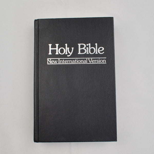 Holy Bible New International Version Hardcover Black 1984 Large Print Edition