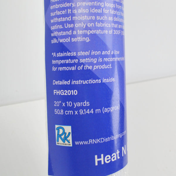 Floriani Embroidery Heat N Gone - Heat Removable Stabilizer 20"x10 Yard