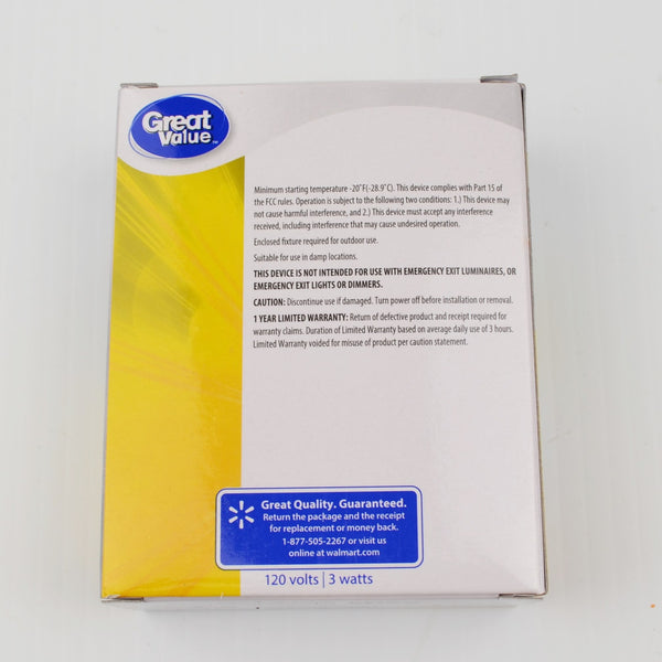 LED Yellow 2 Replacement Light Bulbs E12 Candelabra Base, Not Dimmable 9 Yr Life