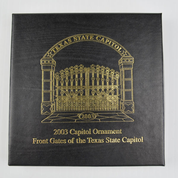 2003 Texas State Capitol Ornament - Booklet - Front Gates Texas Capitol - NEW