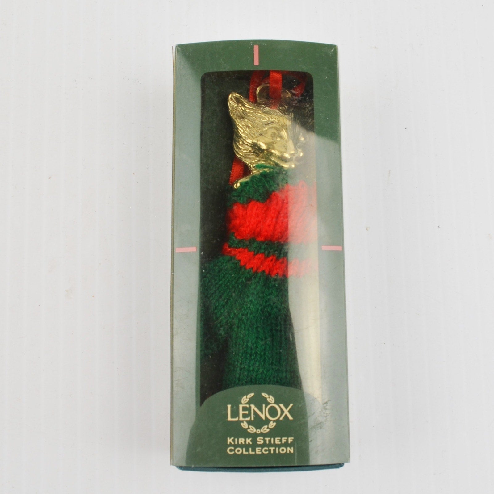 Lenox Kirk Stieff Pewter Christmas Kitty Ornament - Cat Kitten Christmas Mitten